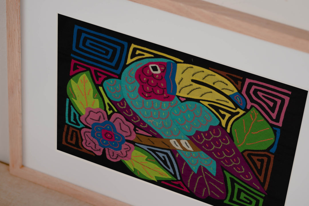 Fantasy Purple And Blue Toucan Parrot Bird Mola