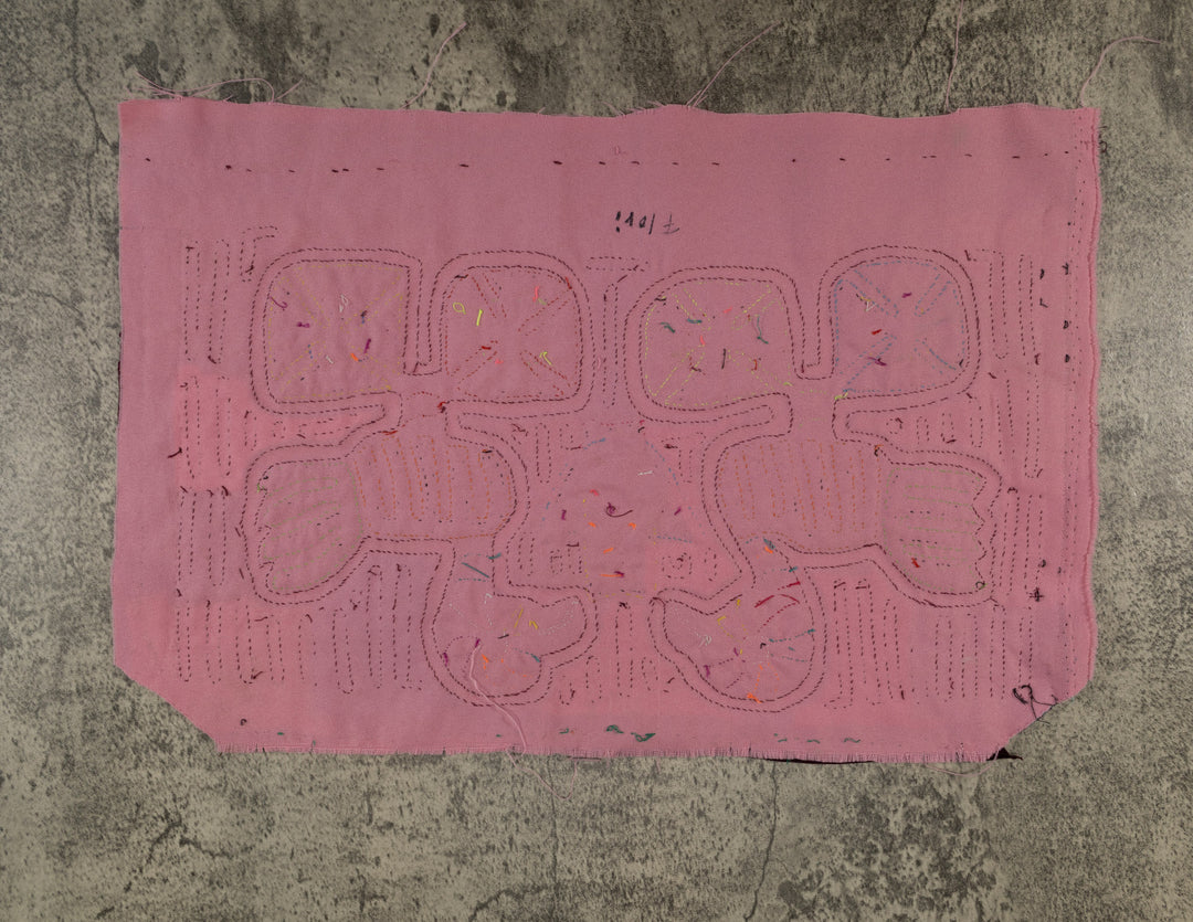 Burgundy And Pink Jungle Bird On Wheels Mola