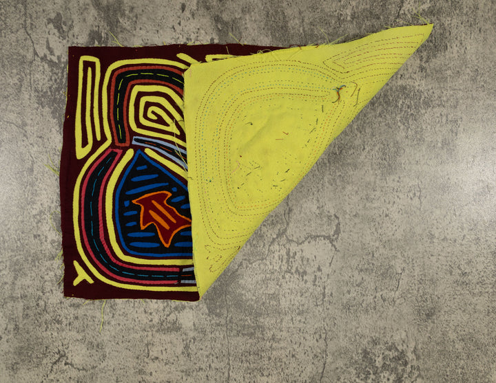 Traditional Burgundy And Yellow Classic Design Mola
