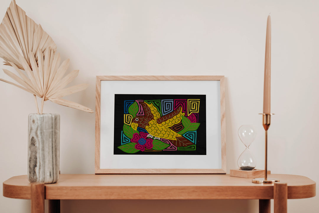 Fantasy Brown And Yellow Parrot Bird Mola