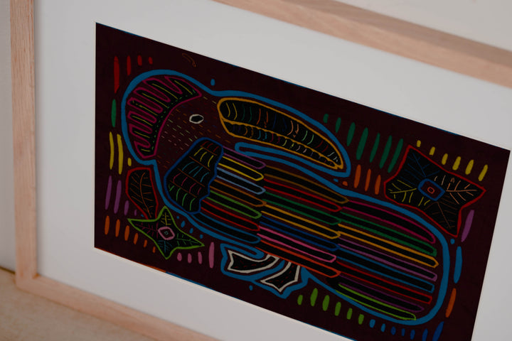 Maroon And Turquoise Jungle Bird Mola