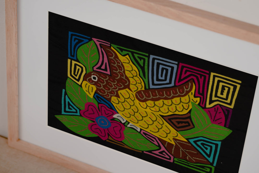 Fantasy Brown And Yellow Parrot Bird Mola