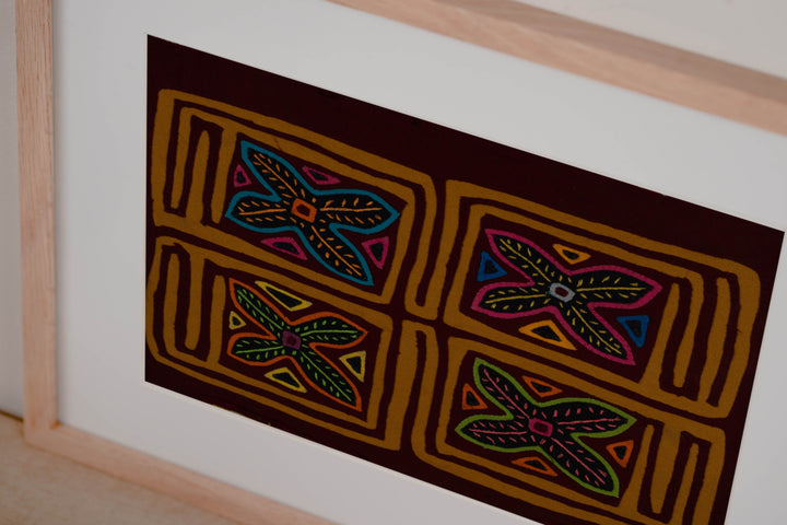Traditional Burgundy And Brown Floral Flower Mola