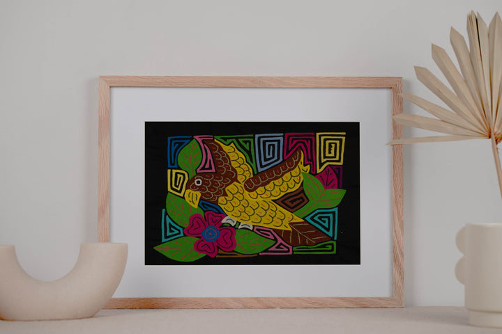 Fantasy Brown And Yellow Parrot Bird Mola