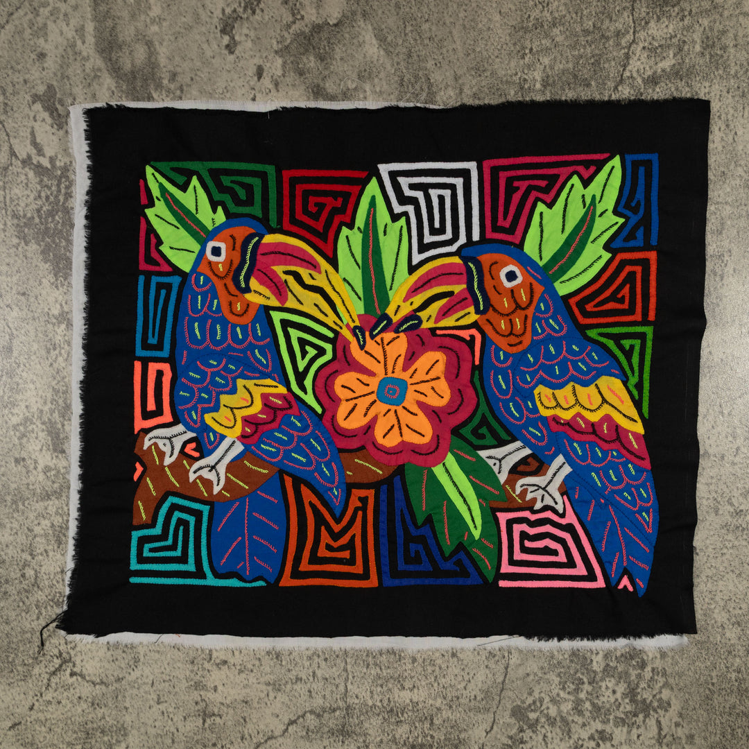 Fantasy Red Blue And Yellow Two Toucan Bird Mola