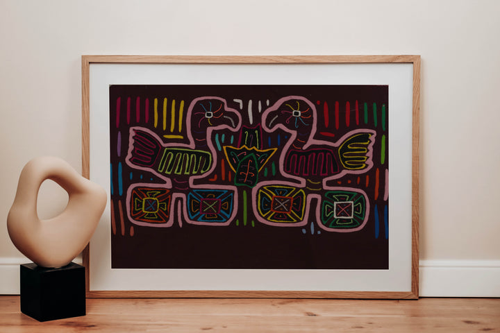 Burgundy And Pink Jungle Bird On Wheels Mola