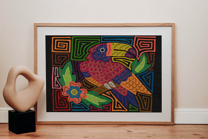Fantasy Red Blue And Orange Toucan Bird Mola