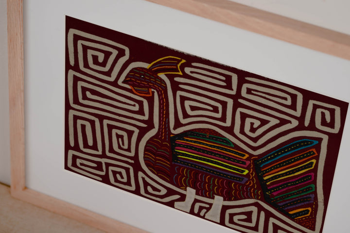 Traditional Burgundy And White Wild Turkey Mola