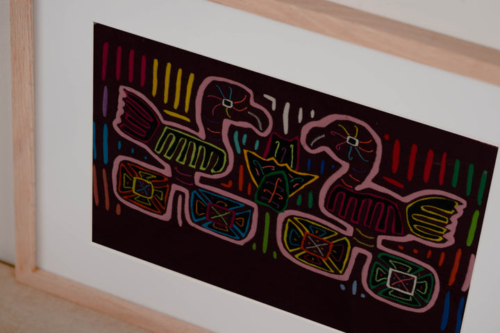 Burgundy And Pink Jungle Bird On Wheels Mola