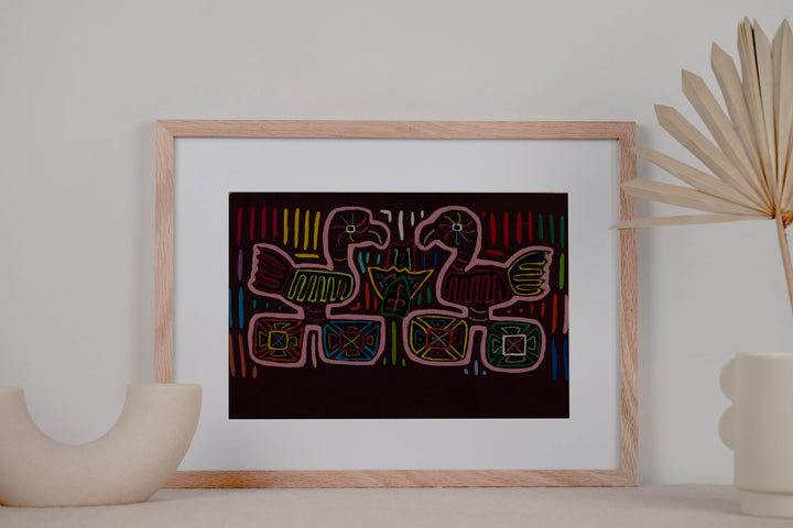 Burgundy And Pink Jungle Bird On Wheels Mola