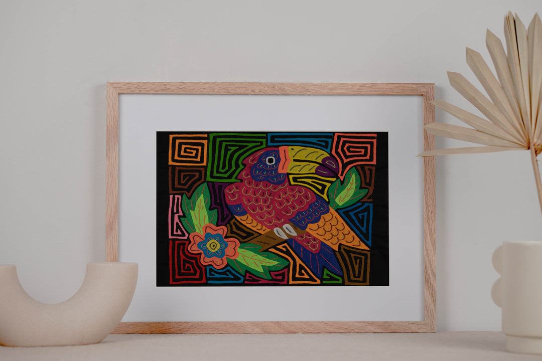 Fantasy Red Blue And Orange Toucan Bird Mola