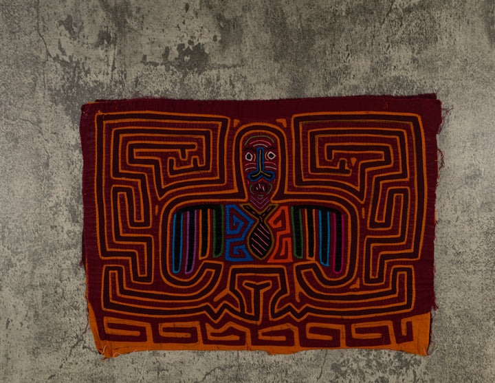Vintage Orange And Maroon Necktie Mola