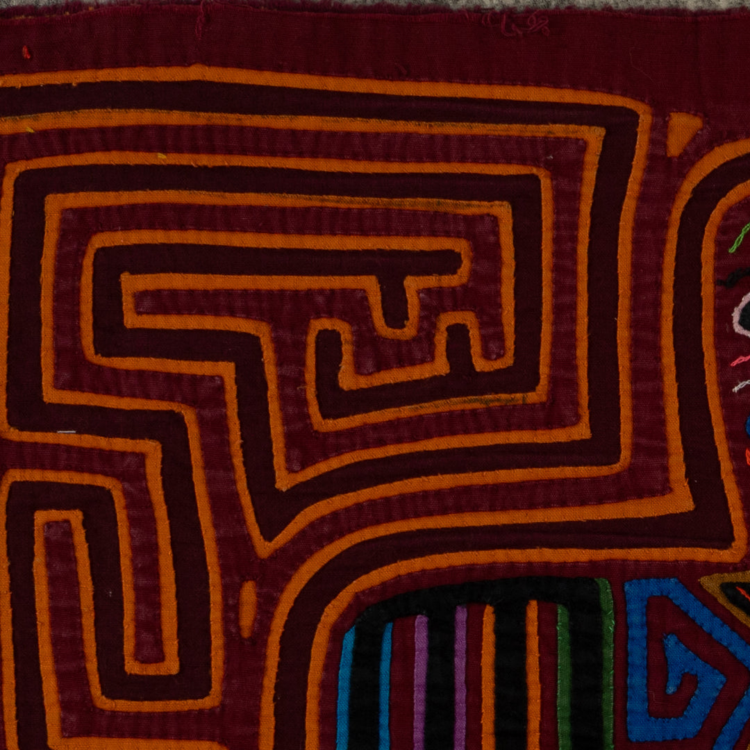 Vintage Orange And Maroon Necktie Mola