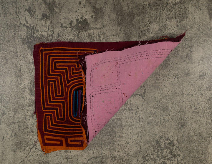 Vintage Orange And Maroon Necktie Mola