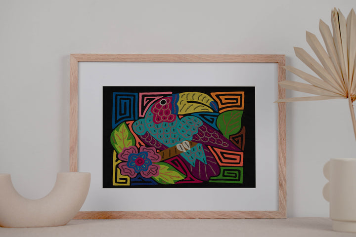 Fantasy Purple And Blue Toucan Parrot Bird Mola