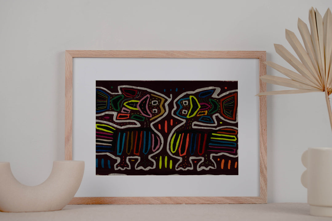 Burgundy And Silver Fish Head Mola