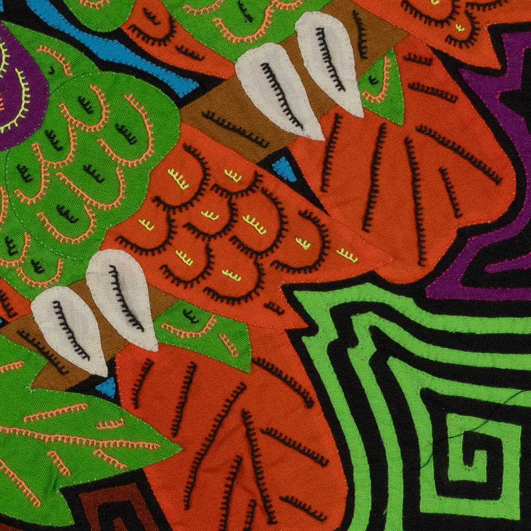 Fantasy Green And Orange Three Parrot Bird Mola