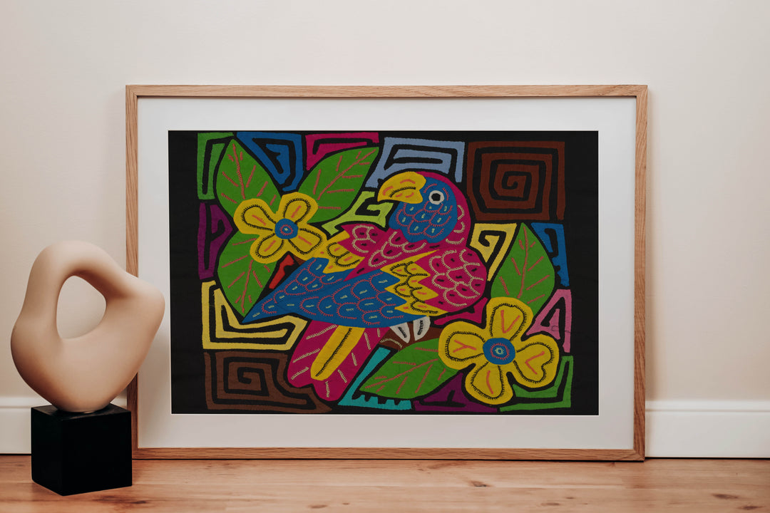 Fantasy Blue Yellow And Red Parrot Bird Mola