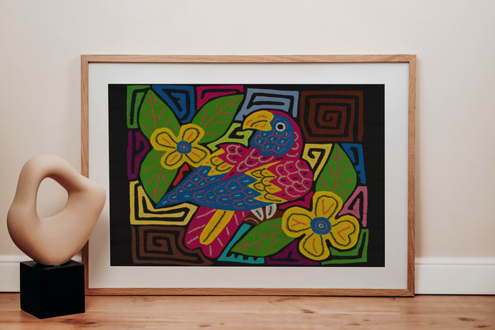 Fantasy Blue Yellow And Red Parrot Bird Mola