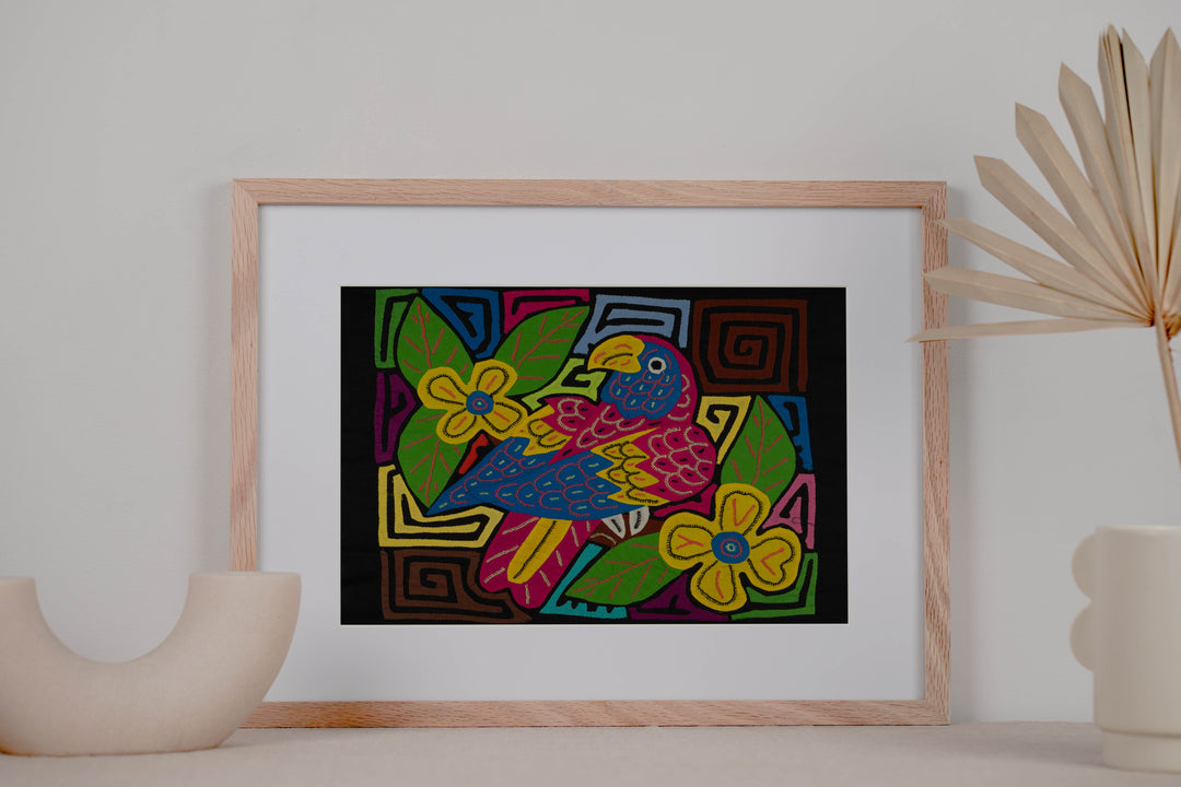 Fantasy Blue Yellow And Red Parrot Bird Mola