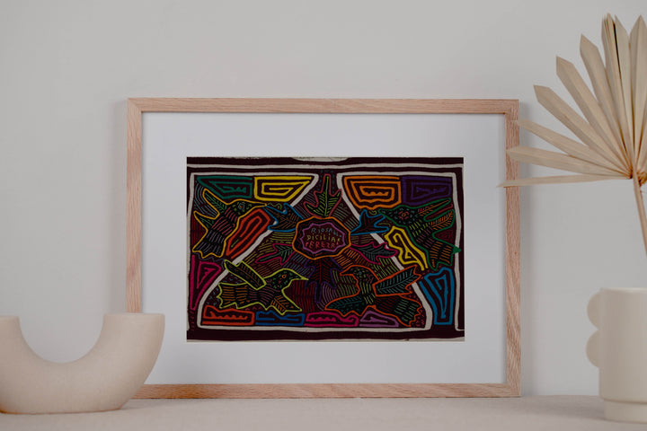 Traditional Multi-Color Bird And Flower Mola