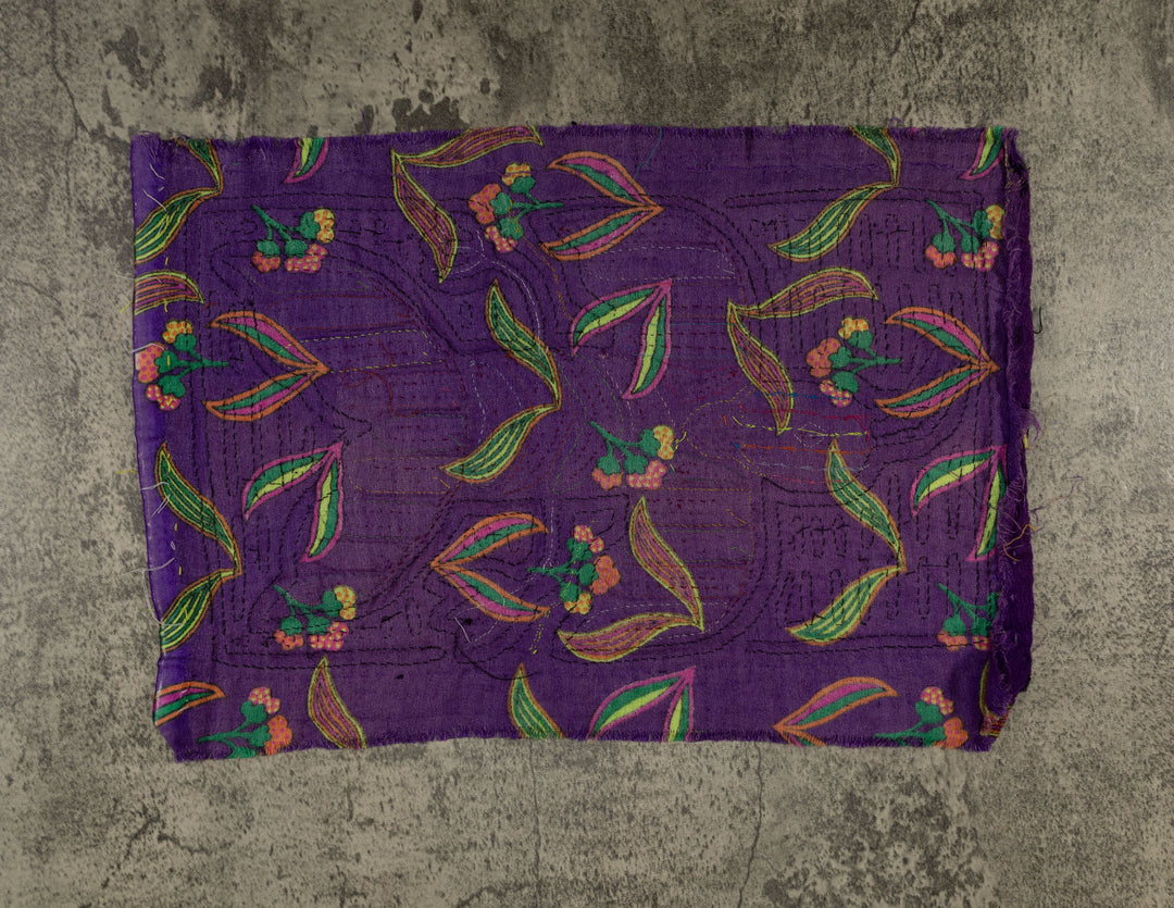 Andean condor with a chevron body mola, hand stitched Guna panel from Panama, 16 by 10 inches