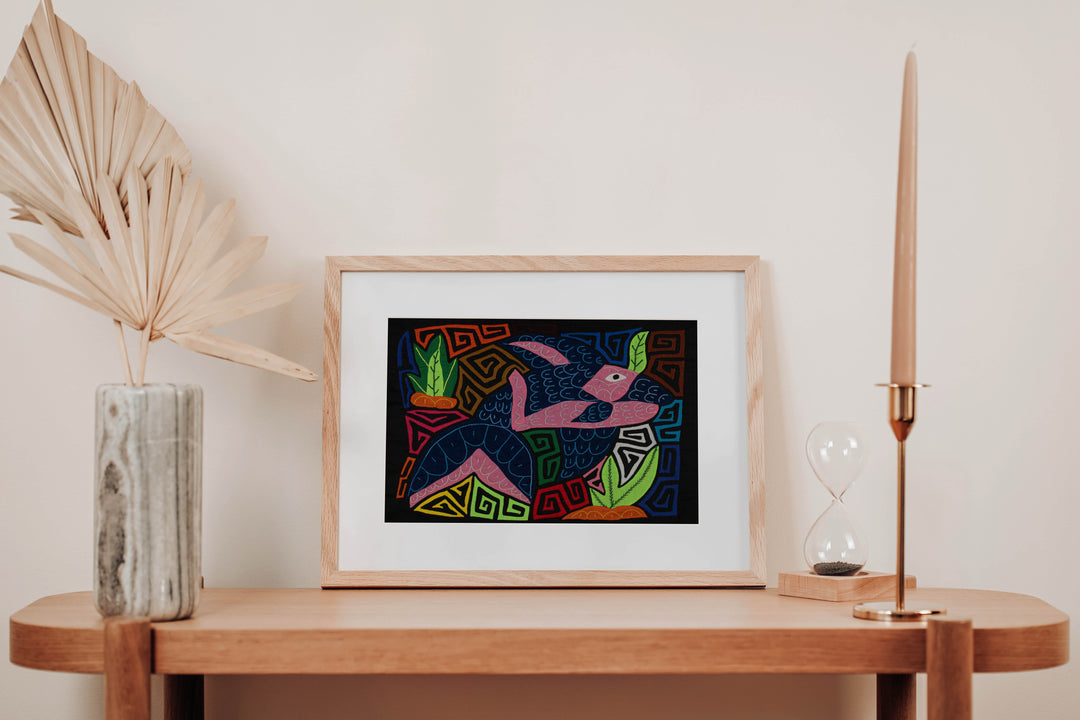 Fantasy Pink And Blue Dolphin Mola