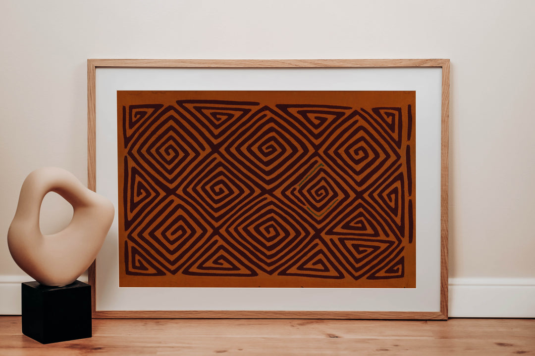 Orange And Burgundy Classic Design Mola