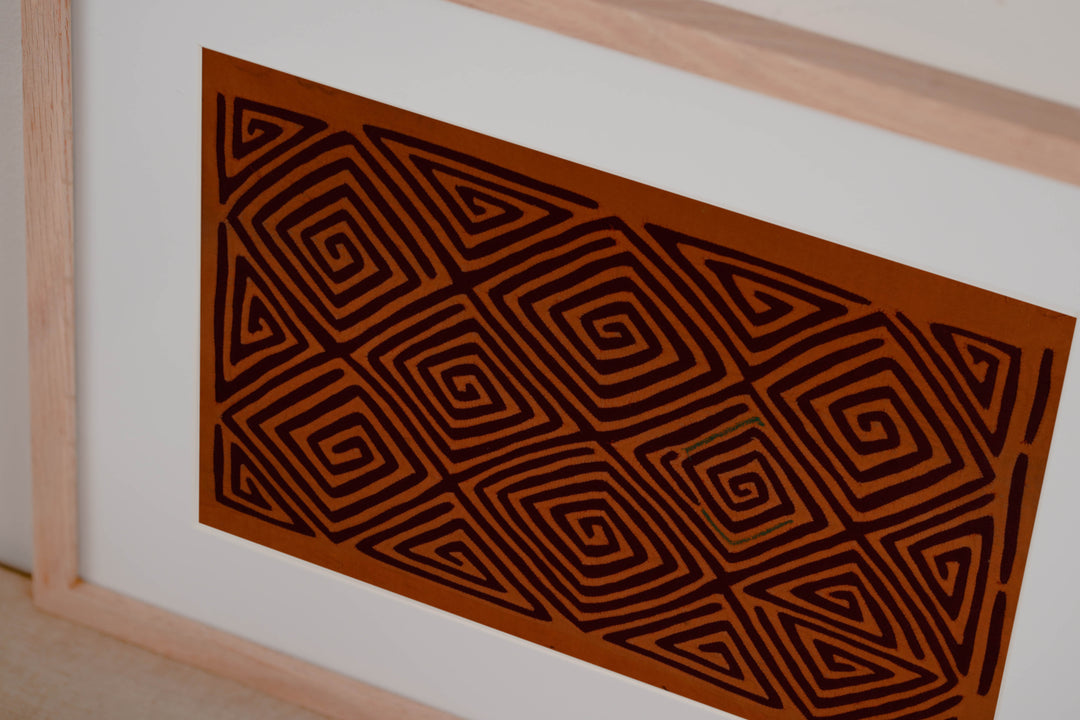 Orange And Burgundy Classic Design Mola