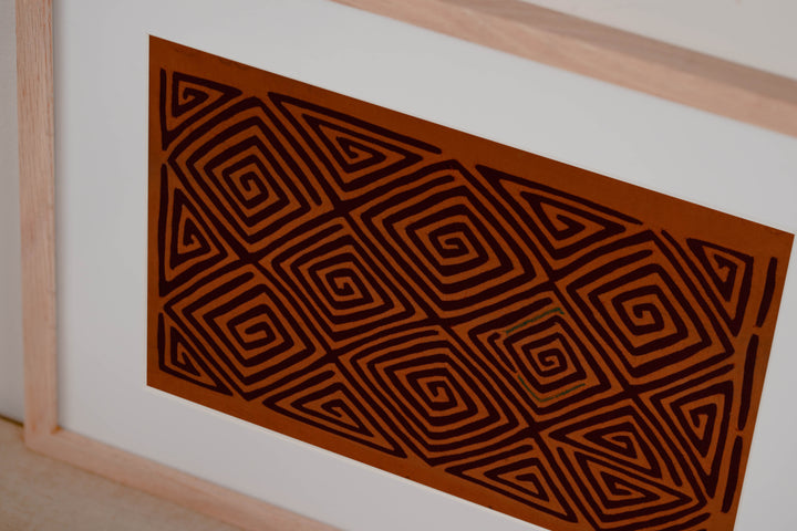 Orange And Burgundy Classic Design Mola