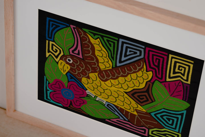 Fantasy Brown And Yellow Parrot Bird Mola