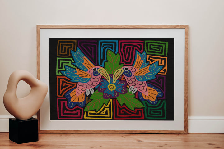 Fantasy Pink And Blue Two Hummingbird Mola