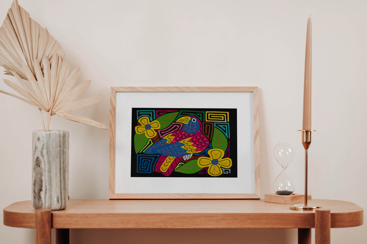 Fantasy Red Blue And Yellow Toucan Bird Mola