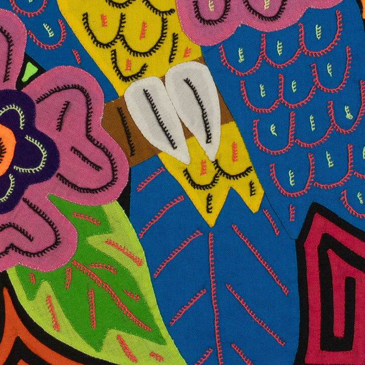 Fantasy Pink Blue And Yellow Two Toucan Parrot Bird Mola