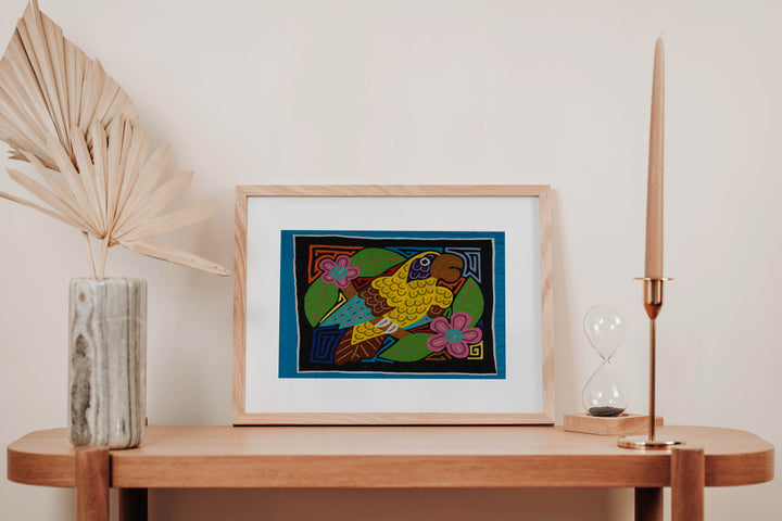 Fantasy Yellow And Green Parrot Bird Mola