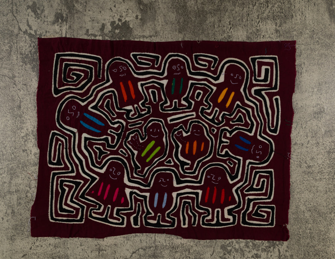 Classic Design Maroon Conga Dance Mola