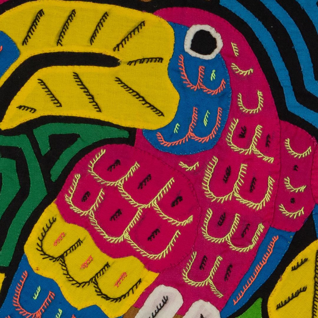 Fantasy Red Blue And Yellow Two Toucan Bird Mola