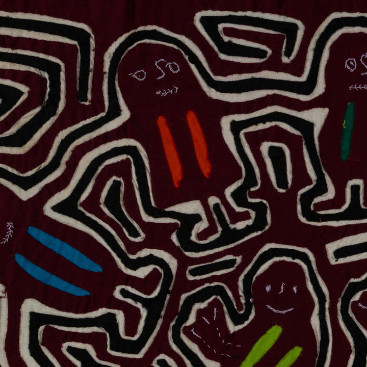 Classic Design Maroon Conga Dance Mola