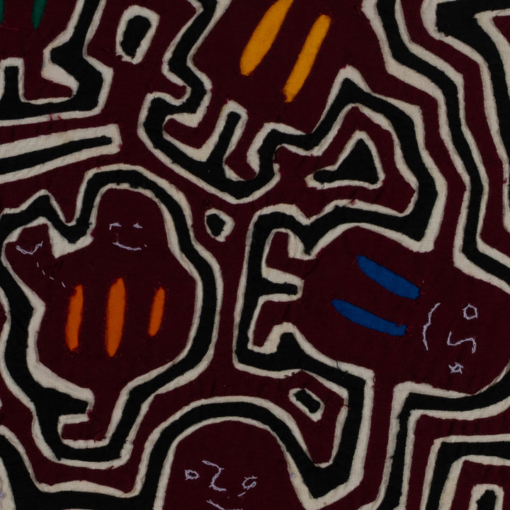 Classic Design Maroon Conga Dance Mola