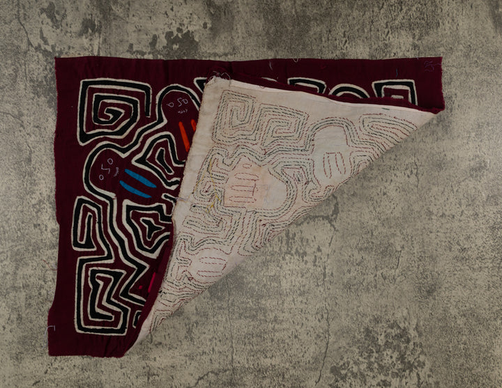 Classic Design Maroon Conga Dance Mola