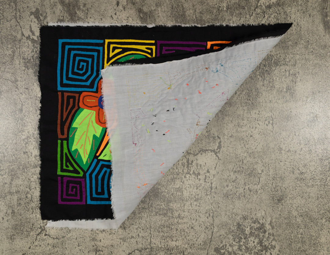 orange-fronted Parrot with Flowers and Leaves Mola