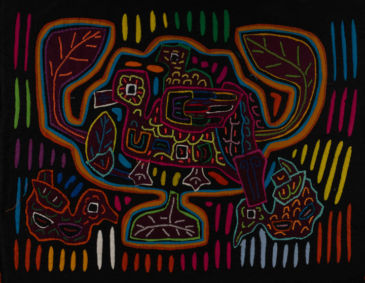 Multi-Color Mother Duck With Chick Mola