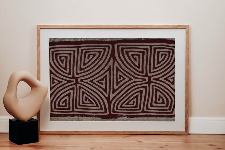 Vintage Burgundy And White Classic Design Mola