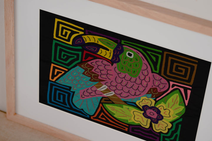 Fantasy Pink And Blue Toucan Parrot Bird Mola