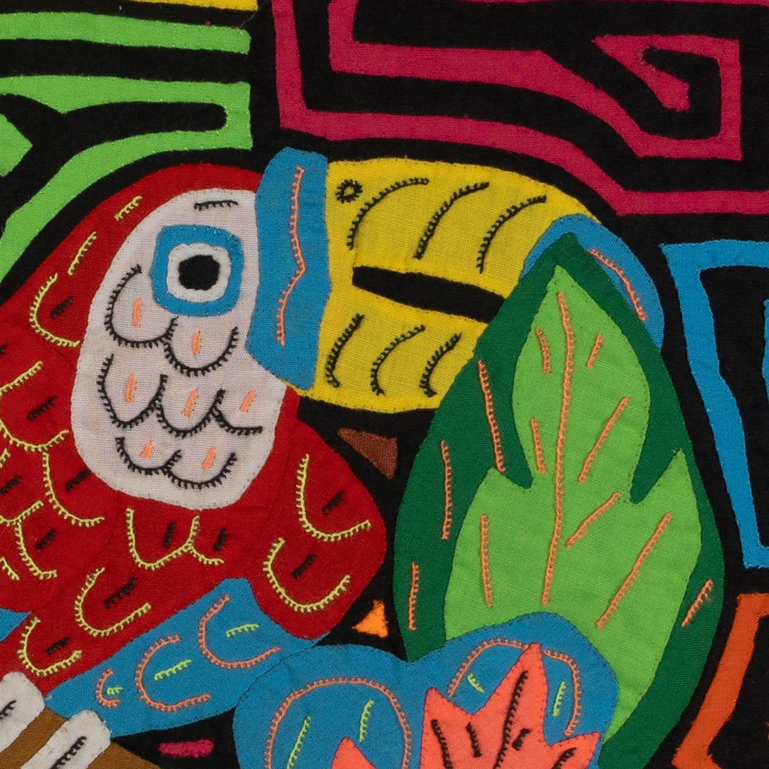 Fantasy Red Yellow And Orange Two Toucan Bird Mola