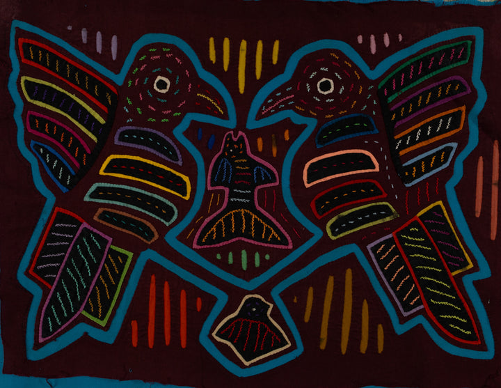 Maroon And Turquoise Kingfisher With Fish Mola