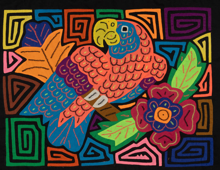 Fantasy Orange And Blue Parrot Bird Mola (Copy)
