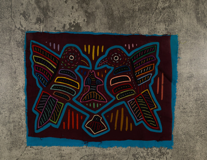 Maroon And Turquoise Kingfisher With Fish Mola