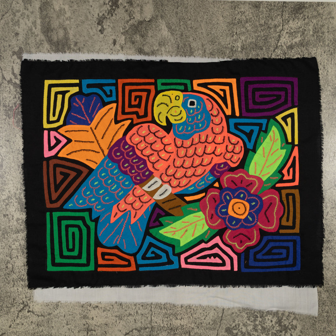 Fantasy Orange And Blue Parrot Bird Mola (Copy)