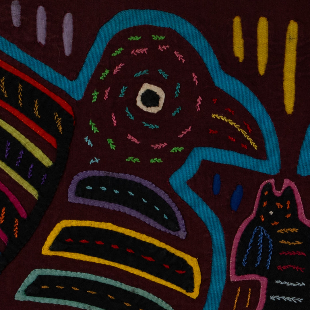 Maroon And Turquoise Kingfisher With Fish Mola